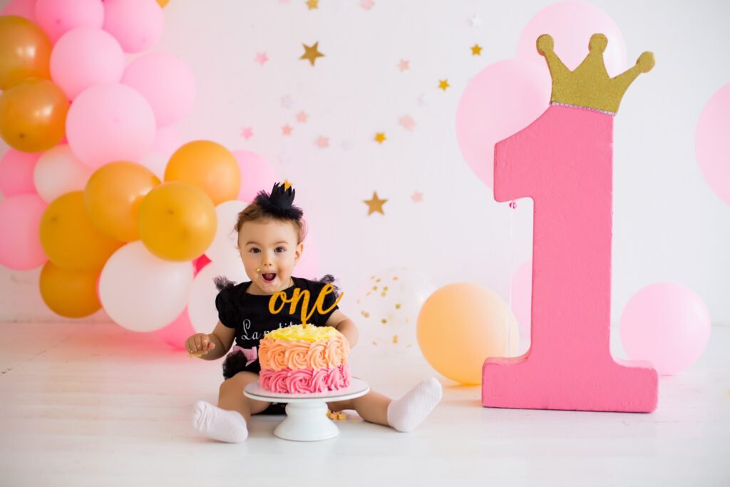 sesión de fotos bebé 1 año smash cake 1 a 3 años